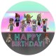 188272d Roblox Girls happy birthday imagine comestibila rotunda din vafa d15cm